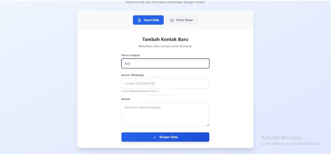 Spam Pesan Whastapp API